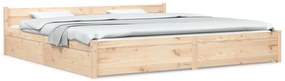 vidaXL Πλαίσιο Κρεβατιού με Συρτάρια 200 x 200 εκ.