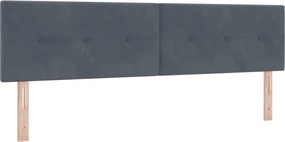 vidaXL LED κεφαλάρι με φώτα λωρίδας LED Γκρι 180 cm Πολυεστέρας