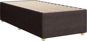 vidaXL Κρεβάτι box spring με στρώμα Σκούρο Καφέ 80 x 200 cm Ύφασμα