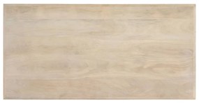 vidaXL Τραπεζαρία Λευκή 120 x 60 x 75 εκ. από Μασίφ Ξύλο Μάνγκο
