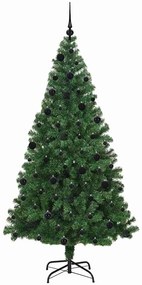vidaXL Τεχνητό Χριστουγεννιάτικο Δέντρο με 300 LED Πράσινο 210 cm