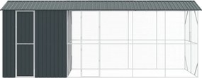 vidaXL Κλουβί Πουλιών Ανθρακί 645 x 208 x 247 εκ