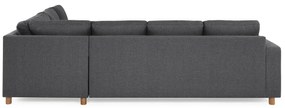 Γωνιακός Καναπές Scandinavian Choice C151, Δρυς, Μαύρο, 284x223x80cm, Πόδια: Ξύλο | Epipla1.gr