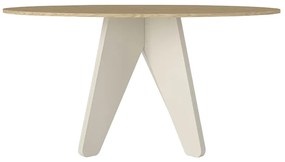 Τραπέζι Rebel Megapap χρώμα rota oak - sandstone 150x90x75εκ.