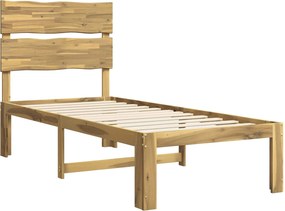 vidaXL Μονό Κρεβάτι με Κεφαλάρι ROSTOCK Λευκό 90 x 200 cm