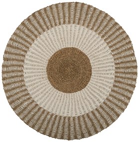 ΧΑΛΙ ΣΤΡΟΓΓΥΛΟ KIRKI HM7842 ΑΠΟ ΦΥΣΙΚΕΣ ΙΝΕΣ SEAGRASS ΛΕΥΚΟ-ΦΥΣΙΚΟ Φ150εκ.