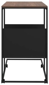 vidaXL Βοηθητικό Τραπέζι με Ρόδες Μαύρο 55 x 36 x 63,5 εκ. Επεξ. Ξύλο