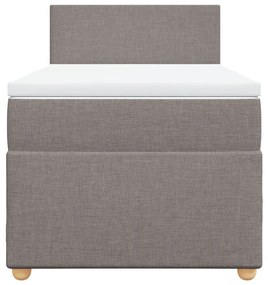 ΚΡΕΒΑΤΙ BOXSPRING ΜΕ ΣΤΡΩΜΑ TAUPE 100 X 200 ΕΚ. ΥΦΑΣΜΑΤΙΝΟ 3288888