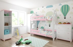 Παιδική Κουκέτα  House  White + Pink  80x180cm  BC50023A  BabyCute (Δώρο τα Στρώματα)