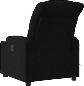 vidaXL Πολυθρόνα Μασάζ Ανακλινόμενη Μαύρη Υφασμάτινη