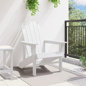 vidaXL Adirondack Καρέκλα Λευκή 74x82x91 εκ HDPE