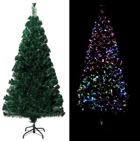 vidaXL Χριστουγεννιάτικο Δέντρο Τεχνητό Οπτικές Ίνες Πράσινο 150 εκ.