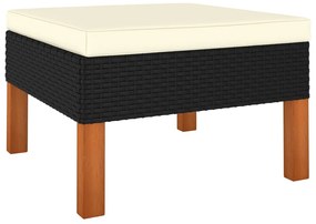 vidaXL Σαλόνι Κήπου 9 Τεμαχίων Μαύρο από Συνθετικό Ρατάν με Μαξιλάρια