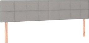 vidaXL Κρεβάτι Boxspring με Στρώμα &amp; LED Αν.Γκρι 180x200 εκ Υφασμάτινο