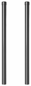 vidaXL Πό posts φράχτη 2 pcs Γκρι 90 cm Ατσάλι με Επικάλυψη Πούδρας