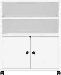 vidaXL Βάση Εκτυπωτή με Ρόδες Λευκή 60 x 48 x 74 εκ.