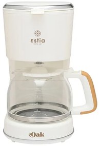 Estia Καφετιέρα Φίλτρου Oak 1.2lt 900W Λευκό 06-18924