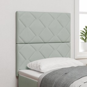 vidaXL Κεφαλάρι  Διαμαντένιων Μπλοκ Light Grey 80 cm Βελούδο