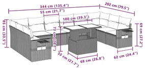 ΣΑΛΟΝΙ ΚΗΠΟΥ ΣΕΤ 11 ΤΕΜΑΧΙΩΝ ΜΑΥΡΟ ΣΥΝΘΕΤΙΚΟ ΡΑΤΑΝ ΜΕ ΜΑΞΙΛΑΡΙΑ 3268145