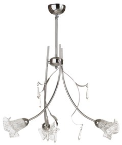 Φωτιστικό οροφής ''SABI'' chrome-νίκελ 3φωτο Ε14 100-03512