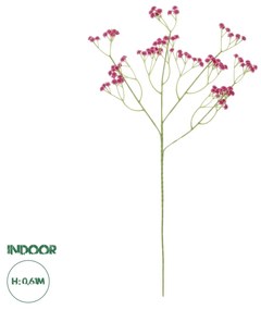 GloboStar® Artificial Garden PINK BRANCH BABY BREATH 21368 Τεχνητό Διακοσμητικό Κλαδί Ροζ Γυψοφίλης Y53cm