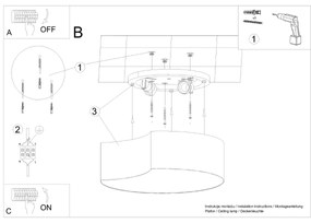 Sollux Φωτιστικό οροφής Circle 2,PVC,2xE27/60w