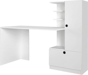 Γραφείο εργασίας Merino Megapap χρώμα λευκό 149,5x61,8x120εκ.
