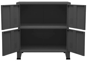 vidaXL Αρχειοθήκη Βιομηχανικού Στιλ Ανθρακί 75 x 40 x 80 εκ. Ατσάλινη