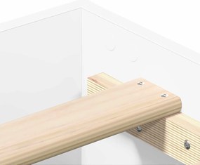 vidaXL Σκελετός Κρεβατιού Λευκό 80 x 200 cm Επεξεργασμένο Ξύλο