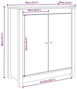 ΝΤΟΥΛΑΠΙΑ 2 ΤΕΜ. ΜΑΥΡΑ 70 X 35 X 80 ΕΚ. ΑΠΟ ΜΑΣΙΦ ΞΥΛΟ ΠΕΥΚΟΥ 3114068