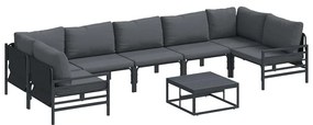 vidaXL Σετ Καναπέ Κήπου 8 pcs Ανθρακί Ατσάλι