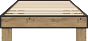 vidaXL Σκελετός Κρεβατιού Artisan Δρυς 80 x 200 cm Επεξεργασμένο Ξύλο