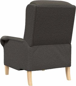 vidaXL Πολυθρόνα Σκούρο γκρι Απαλό ύφασμα Sherpa