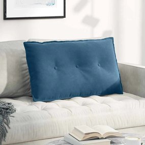 vidaXL Μαξιλάρι Πλάτης Μπλε 80 x 50 cm Υφασμάτινο Κορντουρά
