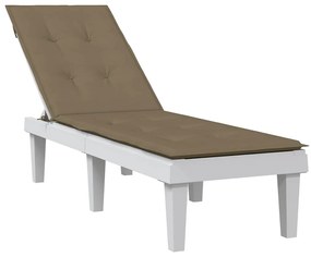 vidaXL Μαξιλάρι Σεζλόνγκ Taupe (75+105) x 50 x 4 εκ. Υφασμάτινη