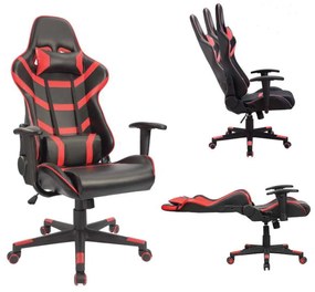 Πολυθρόνα Γραφείου Gaming BF9050 Pvc Μαύρο/Κόκκινο