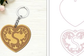 Intra απο ξύλο plywood 3mm-4mm πάχος Alphabet Keychain  Letter S Δίασταση 6x6 cm INTRAFABR-99755492