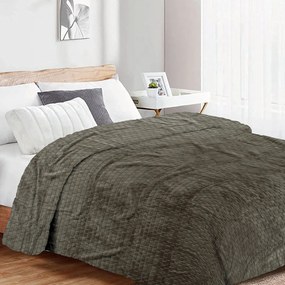 Κουβέρτα Fleece Υπέρδιπλη (220x240) Dimcol Brick 07 Olive