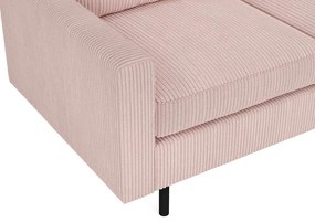 Γωνιακός Καναπές Seattle N100, Dusty pink, 268x189x80cm, 87 kg, Πόδια: Μέταλλο | Epipla1.gr