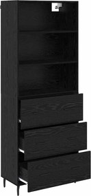vidaXL Highboard 2 pcs Μαύρη Οξυά 69,5 x 34 x 180 εκ.