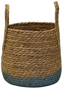 Κασπώ - Καλάθι Rush 00.06.67328 23x24cm Natural-Blue Mat