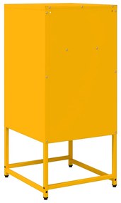 Κομοδίνο ντουλάπι μουστάρδας κίτρινο 36x39x78 cm - Κίτρινο