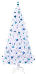 vidaXL Τεχνητό Χριστουγεννιάτικο Δέντρο Λευκό 180 cm PVC και Ατσάλι