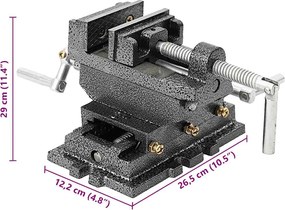 vidaXL Μέγγενη Πάγκου Χειροκίνητη Σταυρωτή 70 χιλ.