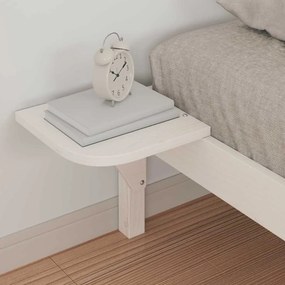 vidaXL Κρεβατοκάμαρα με Πλαϊνά Τραπέζια Λευκό 100 x 220 cm