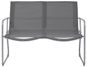 vidaXL Σαλόνι Κήπου Σετ 4 Τεμαχίων Γκρι από Ύφασμα &amp; Ατσάλι