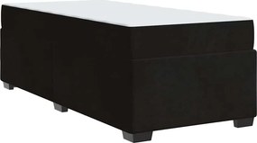vidaXL Σκελετός Κρεβατιού με στρώμα Μαύρο 80 x 200 cm ύφασμα