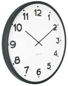 Ρολόι Τοίχου New Classic KA5847WH Φ40,6cm Black-White Karlsson Metal