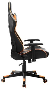 Καρέκλα Gaming Μαύρη / Πορτοκαλί από Συνθετικό Δέρμα - Πολύχρωμο