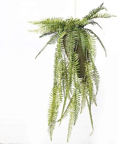 Τεχνητή Κρεμαστή Ρίζα Φτέρη Boston 9271-7 122cm Green Supergreens Polyethylene,Fabric